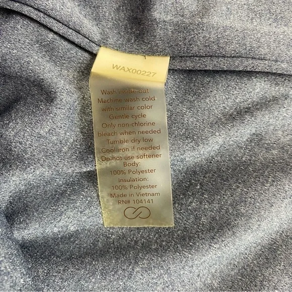 Calia Astronomical Zip High Collar Quilted Vest In Dark Ocean Size L - Picture 8 of 9